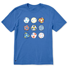 Men's Soccer Ball Grid Short Sleeve Crusher Tee