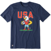 Men's USA Soccer Eagle Short Sleeve Crusher Tee