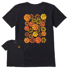 Women's Floral Basketball Medley Short Sleeve Crusher Tee