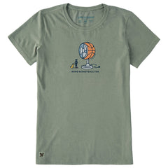 Women's Huge Basketball Fan Short Sleeve Crusher Tee