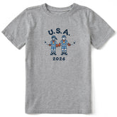 Kids Jake and Jackie Hockey Short Sleeve Crusher Tee
