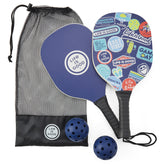 Life is Good Sticker Collage Pickleball Set