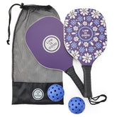 Life is Good Daisies Mandala Pickleball Set