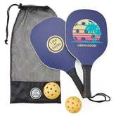 Life is Good Retro Palms Pickleball Set