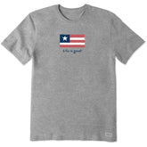 Men's Three Stripe Flag Short Sleeve Crusher Tee