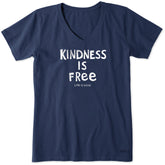 Women's Kindness is Free Short Sleeve Vee