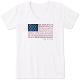 Women's Anthem Flag Short Sleeve Crusher Vee
