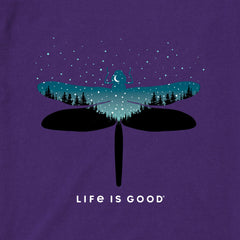 Women's Celestial Dragonfly Landscape Long Sleeve Crusher Tee