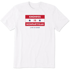 Men's Kindness is nonpartisan Short Sleeve Crusher Tee