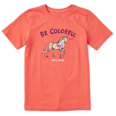Kids Be Colorful Unicorn Short Sleeve Crusher Tee