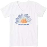 Women's Knotty by Nature Sunset Short Sleeve Crusher Vee