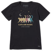 Women's Cats Are Magic Short Sleeve Crusher Tee