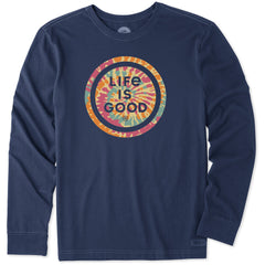 Men's Tie Dye Coin Long Sleeve Crusher Tee