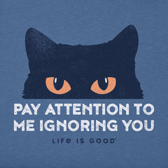 Men's Pay Attention Cat Eyes Short Sleeve Tee