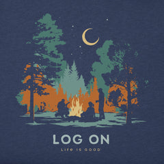 Men's Log On Campfire Long Sleeve Crusher Tee
