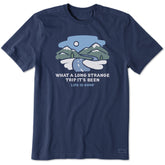 Men's Long Strange Trip Snowy Mountains Short Sleeve Crusher Tee