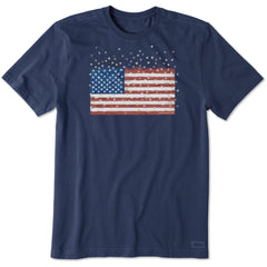Men's Trailing Stars Flag Short Sleeve Crusher Tee