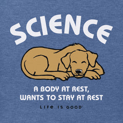 Men's Science A Body At Rest Short Sleeve Crusher Tee