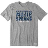 Men's Music Speaks Short Sleeve Crusher Tee