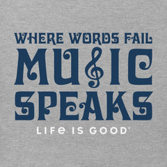 Men's Music Speaks Short Sleeve Crusher Tee