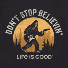 Men's Don't Stop Believin' Bigfoot Short Sleeve Crusher Tee