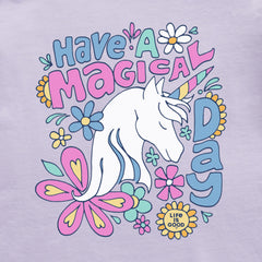 Kids Magical Day Unicorn Short Sleeve Crusher Tee
