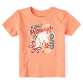 Toddler Magical Day Unicorn Short Sleeve Crusher Tee