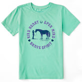 Kids Kind Brave Horse Short Sleeve Crusher Tee