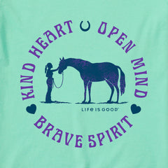 Kids Kind Brave Horse Short Sleeve Crusher Tee