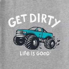 Kids Get Dirty Truck Short Sleeve Crusher Tee