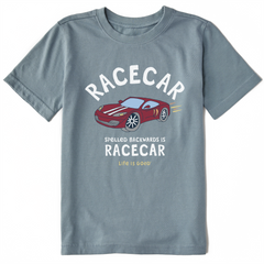 Kids Racecar backwards is Racecar Short Sleeve Crusher Tee