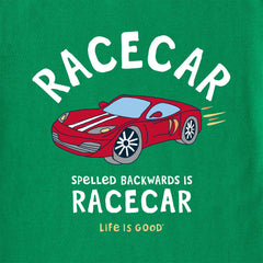 Kids Racecar backwards is Racecar Short Sleeve Crusher Tee