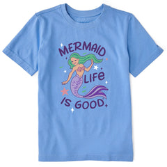 Kids Life is Good Mermaid Short Sleeve Crusher Tee