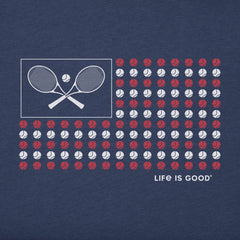 Men's Tennis Flag Short Sleeve Tee