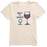Women's Keep It Simple Golf & Wine Short Sleeve Crusher Tee