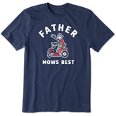 Men's Father Mows Best Rider Short Sleeve Tee