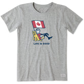 Women's Jake and Rocket Canadian Flag Short Sleeve Tee
