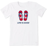 Women's Canadian Flip Flops Short Sleeve Tee