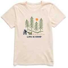 Women's Hiking through the Woods Short Sleeve Crusher Tee