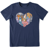 Kids Heart of Cats Short Sleeve Crusher Tee