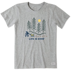 Women's Hiking through the Woods Short Sleeve Crusher Tee