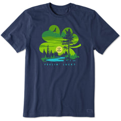 Men's Feelin' Lucky Cloverscape Short Sleeve Crusher Tee