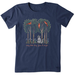 Women's Every Little Thing Racoon Short Sleeve Crusher Tee