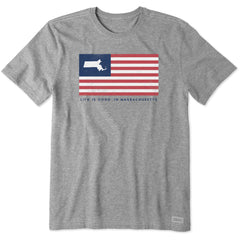 Men's Life is Good in MA Short Sleeve Crusher Tee