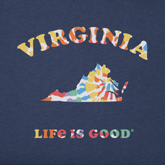 Men's Tie Dye Virginia Short Sleeve Crusher Tee
