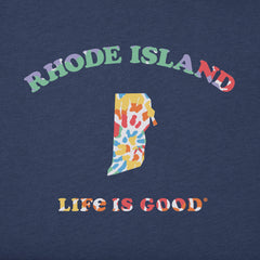 Men's Tie Dye Rhode Island Short Sleeve Crusher Tee