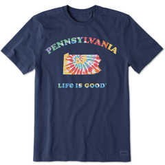 Men's Tie Dye Pennsylvania Short Sleeve Crusher Tee
