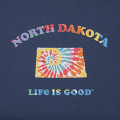 Men's Tie Dye North Dakota Short Sleeve Crusher Tee