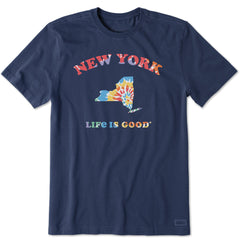 Men's Tie Dye New York Short Sleeve Crusher Tee