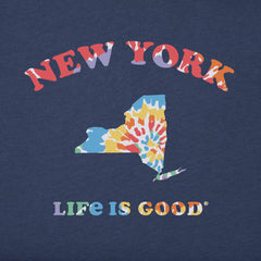 Men's Tie Dye New York Short Sleeve Crusher Tee